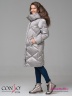 Эффектное пальто Conso WL 180530 - foil – серый прямого силуэта длиной ниже колен. Модель с воротником-стойкой. Фото 5