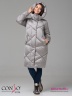 Эффектное пальто Conso WL 180530 - foil – серый прямого силуэта длиной ниже колен. Модель с воротником-стойкой. Фото 3