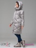 Эффектное пальто Conso WL 180530 - foil – серый прямого силуэта длиной ниже колен. Модель с воротником-стойкой. Фото 6