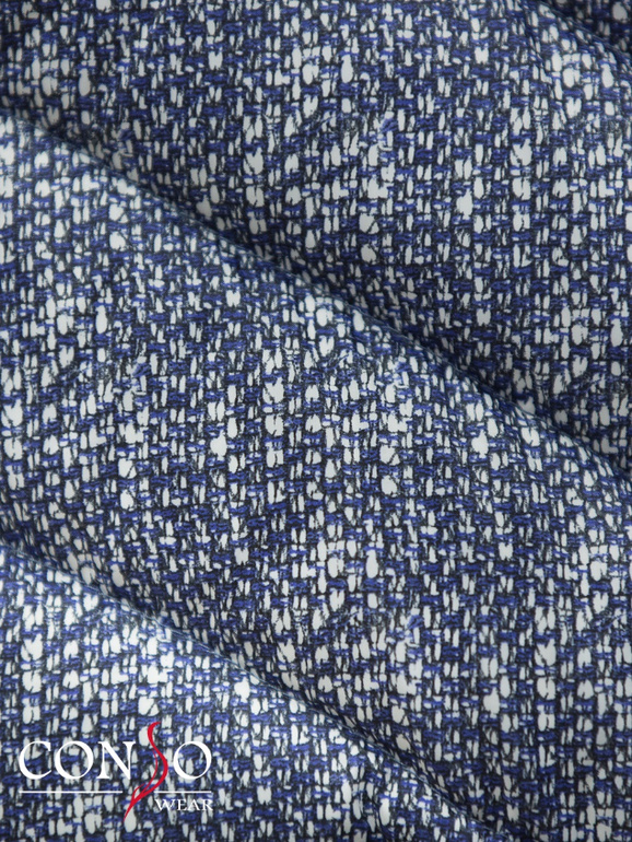 Пуховик женский Conso WSFK160519 print blue - голубой принт