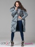Эффектное пальто Conso WL 180530 - marine – серо-оливковый прямого силуэта длиной ниже колен. Модель с воротником-стойкой. Фото 3