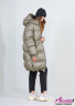Теплое женское пальто-пуховик NAUMI 1742 Khaki - Хаки большие размеры