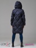 Эффектное пальто Conso WL 180530 - indigo – чернильный​ прямого силуэта длиной ниже колен. Модель с воротником-стойкой. Фото 9