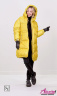 Брендовое пуховое женское пальто NAUMI 1742 Yellow -Желтый 2020-2021