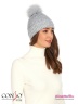 Стильная шапка Conso KHF180307 - cloud – серо-голубой для осени и зимы. Модель с широким отворотом изготовлена из мягкой и теплой пряжи. Фото 2