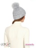 Стильная шапка Conso KHF180307 - cloud – серо-голубой для осени и зимы. Модель с широким отворотом изготовлена из мягкой и теплой пряжи. Фото 3