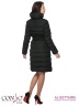 Строгое пуховое пальто Conso WL170525 - nero – черный​ прямого силуэта, удлиненное. Изделие с высоким и свободным воротником-стойкой, фиксирующимся металлическими кнопками. Фото 4