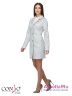 Классическое пальто CONSO SM180113 - platino – платина​ длины выше колена для весенней погоды. Модель полуприталенного силуэта с лацканами. Фото 2