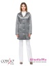 Классическое пальто CONSO SM180113 - metal grey – темно-серый металлик​ длины выше колена для весенней погоды. Модель полуприталенного силуэта с лацканами. Фото 1