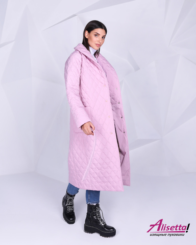 Пуховик-пальто Kaambez_One ON01 - розовый