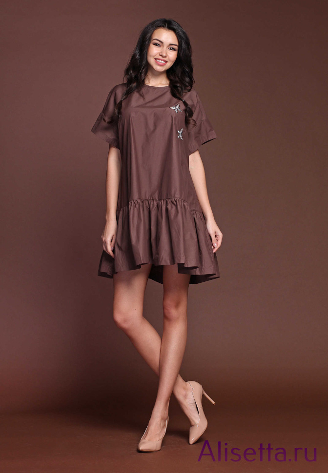 Платье NAUMI SS17 051 BROWN - коричневый