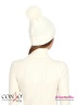 Стильная шапка Conso KHF180307 - white – белый для осени и зимы. Модель с широким отворотом изготовлена из мягкой и теплой пряжи. Фото 3
