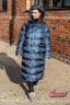Зимнее пуховое пальто с капюшоном на молнии NAUMI 1152 Blue - синий 2020-2021
