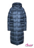 Брендовое пуховое женское пальто  NAUMI 1152 Blue - синий 2020-2021