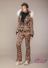 Горнолыжная женская пуховая куртка NAUMI 9W820-0213-IK110 Leopard
