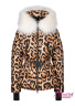 Горнолыжная куртка леопард женская зимняя пуховик НАОМИ