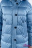Полупальто с двусторонней застежкой «молния», ветрозащитной планкой, с объемным теплым несъемным капюшоном, воротником-стойкой и прорезными карманами NAUMI 109 M Sky Blue - Голубой