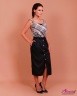 Льняная юбка на пуговицах Jane Sarta 011 - черный