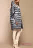 Пуховое пальто-кокон MISS NAUMI MN 17 125 ARONE - голубой​ свободного кроя со спущенным рукавом. Ткань тафета полуглянец. Фото 2