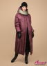 Пуховик пальто с теплым капюшоном НАОМИ 1161 Bordo - Бордо оверсайз длинна макси