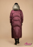 Современное пуховое пальто с  двумя теплыми капюшонами NAUMI 1161 Bordo - Бордо