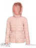 CONSO SG170205 - powder - пудра​ - стильная куртка для девочек классической длины с интересным дизайном. Приталенный силуэт, с длинными рукавами и воротником-стойкой. Модель дополнена капюшоном с резинкой, регулируемой металлическими фиксаторами. Фото 5