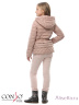 CONSO SG170205 - powder - пудра​ - стильная куртка для девочек классической длины с интересным дизайном. Приталенный силуэт, с длинными рукавами и воротником-стойкой. Модель дополнена капюшоном с резинкой, регулируемой металлическими фиксаторами. Фото 4