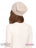 Вязаная шапка Conso KH180315 - lilac – бежево-лиловый меланж простой формы изготовлена из приятного на ощупь смесового трикотажа с добавлением шерсти. Фото 3