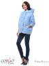 Куртка женская на весну, лето, осень CONSO SS170101 - blue melange - синий меланж. Для прохладной погоды. Цвет тёмно-синий. Силуэт «оверсайз», классической длины, со спущенным плечом и рукавами три четверти. Фото 3
