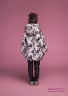 Куртка детская пуховая PRINCESS NAUMI 18 W 292 00 31 Grace rose – Принт розовый, с горизонтальной отстрочкой, центральной застёжкой молнией и верхней и внутренней ветрозащитными планками. Вид сзади