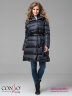 Модное пальто Conso WM 180536 - space – графитово-синий приталенного силуэта длиной выше колена. Модель с цельнокроеным капюшоном. Фото 1