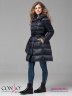 Модное пальто Conso WM 180536 - space – графитово-синий приталенного силуэта длиной выше колена. Модель с цельнокроеным капюшоном. Фото 4