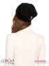 Вязаная шапка Conso KH180315 - nero – черный простой формы изготовлена из приятного на ощупь смесового трикотажа с добавлением шерсти. Фото 3