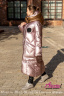 Длинный женский пуховик из люксовой ткани НАОМИ 1705 Rose - розовый большие размеры