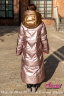 Пуховик пальто с двумя капюшонами NAUMI 1705 Rose - розовое золото 2020-2021