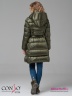 Модное пальто Conso WM 180536 - khaki – хаки приталенного силуэта длиной выше колена. Модель с цельнокроеным капюшоном. Фото 5
