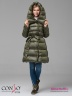Модное пальто Conso WM 180536 - khaki – хаки приталенного силуэта длиной выше колена. Модель с цельнокроеным капюшоном. Фото 3