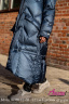 Пуховик-пальто с капюшоном оверсайз NAUMI 1705 Blue - синий