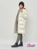 Купить Пуховик детский KIWILAND D23614 Белый с капюшоном с мехом с теплой флисовой подкладкой очень тёплый зимний