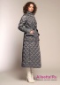 Купите пуховое пальто Miss Naumi 18 W 103 00 31 Antacid – Серый ​приталенного силуэта. Ромбовидная стежка, крупные накладные карманы. Вид сбоку 2