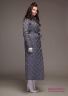Купите пуховое пальто Miss Naumi 18 W 103 00 31 Antacid – Серый ​приталенного силуэта. Ромбовидная стежка, крупные накладные карманы. Вид сбоку 1