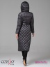 Стильное пальто Conso WLF 180501 - charcoal – антрацит прямого силуэта, длиной миди. Фото 7