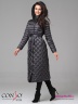 Стильное пальто Conso WLF 180501 - charcoal – антрацит прямого силуэта, длиной миди. Фото 4
