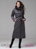 Стильное пальто Conso WLF 180501 - charcoal – антрацит прямого силуэта, длиной миди. Фото 2