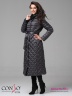 Стильное пальто Conso WLF 180501 - charcoal – антрацит прямого силуэта, длиной миди. Фото 5