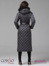 Стильное пальто Conso WLF 180501 - charcoal – антрацит прямого силуэта, длиной миди. Фото 6