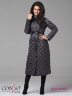 Стильное пальто Conso WLF 180501 - charcoal – антрацит прямого силуэта, длиной миди. Фото 3