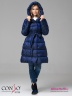 Модное пальто Conso WM 180536 - lazurite – лазурный​ приталенного силуэта длиной выше колена. Модель с цельнокроеным капюшоном. Фото 3