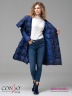 Модное пальто Conso WM 180536 - lazurite – лазурный​ приталенного силуэта длиной выше колена. Модель с цельнокроеным капюшоном. Фото 2