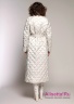 Пуховое пальто Miss NAUMI 18 W 103 00 31 Antique white – Белый​ приталенного силуэта. Ромбовидная стежка, крупные накладные карманы, воротник шаль. Вид сзади